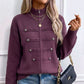 Chaqueta de jersey informal con doble cremallera para mujer