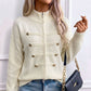 Chaqueta de jersey informal con doble cremallera para mujer