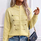 Chaqueta de jersey informal con doble cremallera para mujer