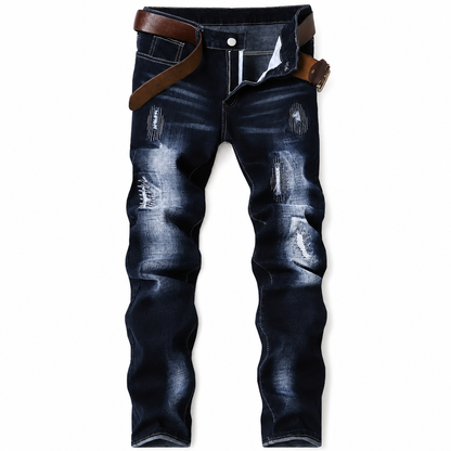 🔥 ¡50% OFF POR TIEMPO LIMITADO! 👖 Jeans Slim Fit Rasgados para Hombre – Denim Elástico, Corte Moderno y Estilo Urbano ✨