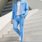 🔥 ¡50% OFF POR TIEMPO LIMITADO! 🧥 Conjunto Deportivo de Chaqueta y Pantalón con Estampado Geométrico para Hombre – Moderno, Cómodo y Casual ✨