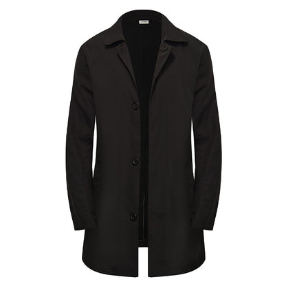 🔥 ¡50% OFF POR TIEMPO LIMITADO! 🧥 Abrigo Minimalista de Longitud Media para Hombre – Diseño de Botón Único, Elegante y Versátil ✨