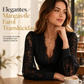🔥 ¡50% OFF POR TIEMPO LIMITADO! 👚 Top de Encaje con Cuello V Profundo y Manga Larga para Mujer – Elegante, Femenino y Sofisticado ✨