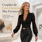 🔥 ¡50% OFF POR TIEMPO LIMITADO! 👚 Top de Encaje con Cuello V Profundo y Manga Larga para Mujer – Elegante, Femenino y Sofisticado ✨