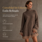 🔥 ¡50% OFF POR TIEMPO LIMITADO! 👗 Vestido Suéter Oversize con Cuello Alto y Volantes de Tul – Cálido, Femenino y Elegante ✨
