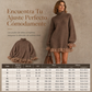 🔥 ¡50% OFF POR TIEMPO LIMITADO! 👗 Vestido Suéter Oversize con Cuello Alto y Volantes de Tul – Cálido, Femenino y Elegante ✨