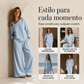 🔥 ¡50% OFF POR TIEMPO LIMITADO! 👗 Conjunto Elegante de Un Hombro y Pantalón de Pierna Ancha para Mujer – Sofisticado, Cómodo y Favorecedor ✨