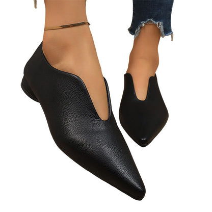 🔥 ¡50% OFF POR TIEMPO LIMITADO! 👠 Zapatos Planos de Punta Fina con Corte en V para Mujer – Elegantes, Cómodos y Versátiles ✨
