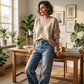 🔥 ¡50% OFF POR TIEMPO LIMITADO! 👖 Jeans Casual de Corte Recto y Holgado para Mujer – Cómodos, Modernos y Versátiles ✨