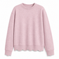 🔥 ¡50% OFF POR TIEMPO LIMITADO! 👚 Sudadera de Cuello Redondo con Dobladillo Ondulado para Mujer – Cómoda, Casual y Femenina ✨