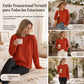 🔥 ¡50% OFF POR TIEMPO LIMITADO! 👚 Sudadera de Cuello Redondo con Dobladillo Ondulado para Mujer – Cómoda, Casual y Femenina ✨