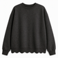 🔥 ¡50% OFF POR TIEMPO LIMITADO! 👚 Sudadera de Cuello Redondo con Dobladillo Ondulado para Mujer – Cómoda, Casual y Femenina ✨