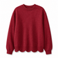🔥 ¡50% OFF POR TIEMPO LIMITADO! 👚 Sudadera de Cuello Redondo con Dobladillo Ondulado para Mujer – Cómoda, Casual y Femenina ✨