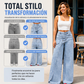 🔥 ¡50% OFF POR TIEMPO LIMITADO! 👖 Jeans Asimétricos de Pierna Ancha para Mujer – Modernos, Cómodos y Llenos de Estilo ✨