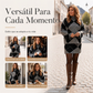 🔥 ¡50% OFF POR TIEMPO LIMITADO! 👗 Conjunto de Punto con Estampado de Rombos y Falda para Mujer – Elegante, Femenino y Acogedor ✨