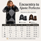 🔥 ¡50% OFF POR TIEMPO LIMITADO! 👗 Conjunto de Punto con Estampado de Rombos y Falda para Mujer – Elegante, Femenino y Acogedor ✨