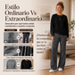 🔥 ¡50% OFF POR TIEMPO LIMITADO! 👚👖 Conjunto Casual de Top de Cuello Redondo y Pantalón Estampado para Mujer – Cómodo, Moderno y Fácil de Combinar ✨