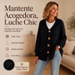 Cárdigan de punto con capucha casual para mujer
