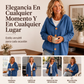Cárdigan de punto con capucha casual para mujer