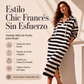Vestido sudadera con capucha a rayas informal para mujer
