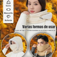 Gorro térmico grueso con forro de peluche y máscara facial para hombres y mujeres