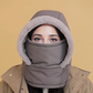 Gorro térmico grueso con forro de peluche y máscara facial para hombres y mujeres
