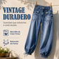 Jeans de mujer de talle alto estilo globo con puños con cordón