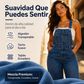Petos vaqueros de pierna ancha con bolsillos para mujer