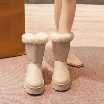 🔥 ¡50% OFF POR TIEMPO LIMITADO! 👢❄️ Botas de Nieve con Plataforma y Detalle de Lazo para Mujer – Cálidas, Cómodas y con Estilo ✨