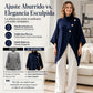 🔥 ¡50% OFF POR TIEMPO LIMITADO! 🧶✨ Suéter Poncho de Punto con Cuello Alto Asimétrico para Mujer – Elegante, Cálido y con un Estilo Único