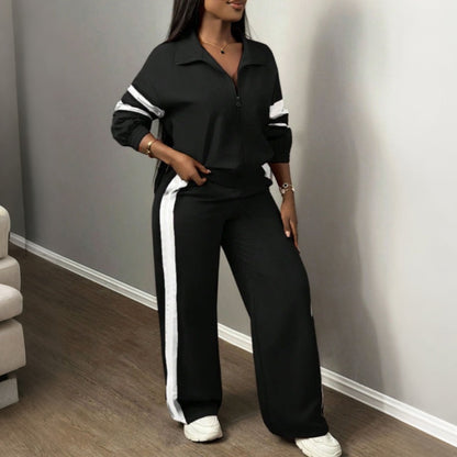🔥 ¡50% OFF POR TIEMPO LIMITADO! 👚👖 Conjunto Casual para Mujer de Sudadera y Pantalón de Pierna Ancha – Cómodo, Moderno y Fácil de Combinar ✨
