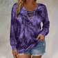 🔥 ¡50% OFF POR TIEMPO LIMITADO! 👚✨ Top de Mujer con Estampado Tie-Dye, Cuello V y Cordones – Cómodo, Moderno y Lleno de Estilo 🌈