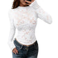🔥 ¡50% OFF POR TIEMPO LIMITADO! 👚✨ Camisa Elegante de Encaje de Manga Larga para Mujer – Femenina, Sofisticada y Versátil