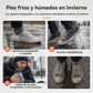 Botas de invierno impermeables para mujer, zapatos casuales forrados de algodón cálido sin cordones con cuña oculta, suela antideslizante y suave para caminar