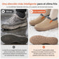 Botas de invierno impermeables para mujer, zapatos casuales forrados de algodón cálido sin cordones con cuña oculta, suela antideslizante y suave para caminar