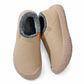 Botas de invierno impermeables para mujer, zapatos casuales forrados de algodón cálido sin cordones con cuña oculta, suela antideslizante y suave para caminar