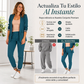 Conjunto de blazer de frente abierta y pantalón para mujer