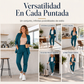 Conjunto de blazer de frente abierta y pantalón para mujer