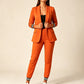 Conjunto de blazer de frente abierta y pantalón para mujer