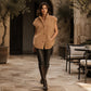 Chaleco casual cálido de sherpa para mujer