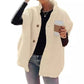 Chaleco casual cálido de sherpa para mujer