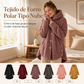 Abrigo de Invierno para Mujer de Color Sólido, Botones Asimétricos, de Felpa Afelpada y Suave