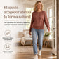 Suéter de punto de manga larga y cuello redondo holgado casual para mujer, con diseño de hombro caído, alas de murciélago y fruncido lateral