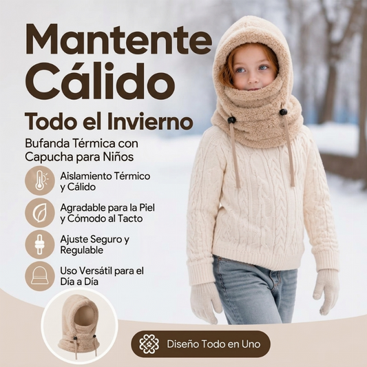 🔥 ¡50% OFF POR TIEMPO LIMITADO! 🧒🧢 Pasamontañas Térmico Infantil Cortavientos para Ciclismo – Cálido, Cómodo y Perfecto para el Invierno ❄️🚴