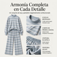 🔥 ¡50% OFF POR TIEMPO LIMITADO! 👚👖 Conjunto de 2 Piezas para Mujer con Top de Cuello Alto a Rayas y Pantalón de Pierna Ancha – Elegante, Cómodo y Moderno ✨