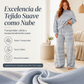 🔥 ¡50% OFF POR TIEMPO LIMITADO! 👚👖 Conjunto de 2 Piezas para Mujer con Top de Cuello Alto a Rayas y Pantalón de Pierna Ancha – Elegante, Cómodo y Moderno ✨