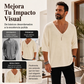 🔥 ¡50% OFF POR TIEMPO LIMITADO! 👕✨ Camiseta de Punto con Cuello V para Hombre – Cómoda, Elegante y Versátil