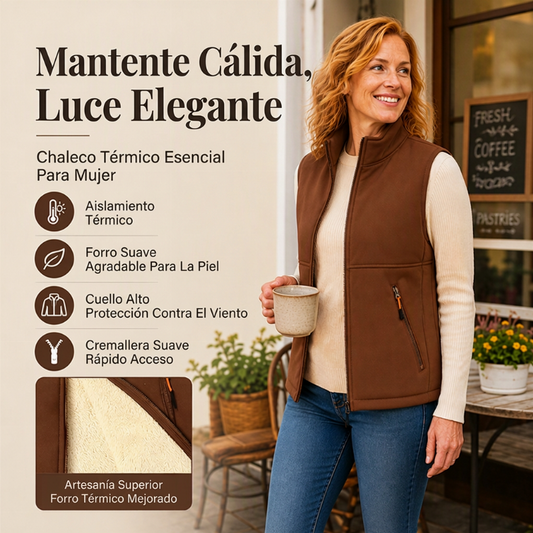 🔥 ¡50% OFF POR TIEMPO LIMITADO! 🦺❄️ Chaleco Térmico de Invierno para Mujer con Cuello Alto – Cálido, Cómodo y Fácil de Combinar ✨