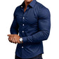 🔥 ¡50% OFF POR TIEMPO LIMITADO! 👔✨ Camisa Elegante de Manga Larga con Solapa y Botones para Hombre – Clásica, Sofisticada y Versátil