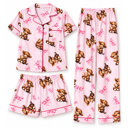 🔥 ¡50% OFF POR TIEMPO LIMITADO! 🐮💖 Pijama de 3 Piezas con Estampado de Vaca Highland para Mujer – Suave, Acogedor y Lleno de Encanto ✨